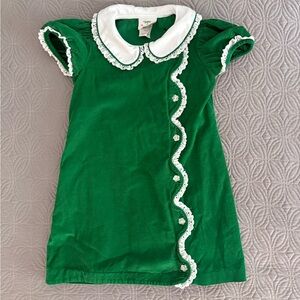 Shrimp and Grits corduroy dress with white scallop trim